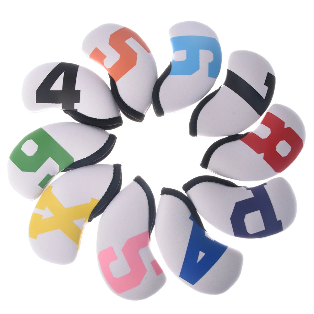 Neoprene Golf Iron Head Covers – Set of 10