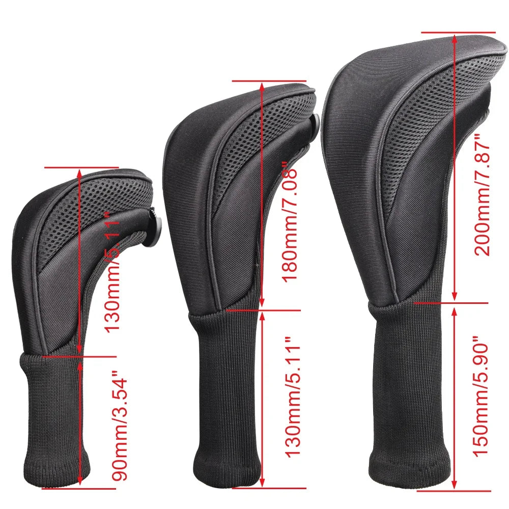 Numbered Golf Wood Head Covers – Set of 3