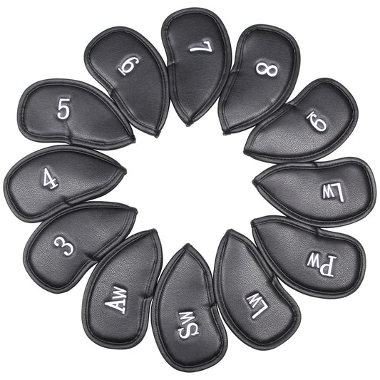 PU Golf Iron Head Covers – Set of 12