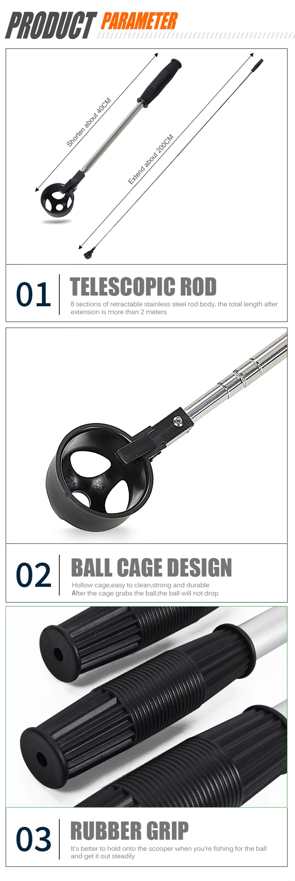 Telescopic Golf Ball Retriever