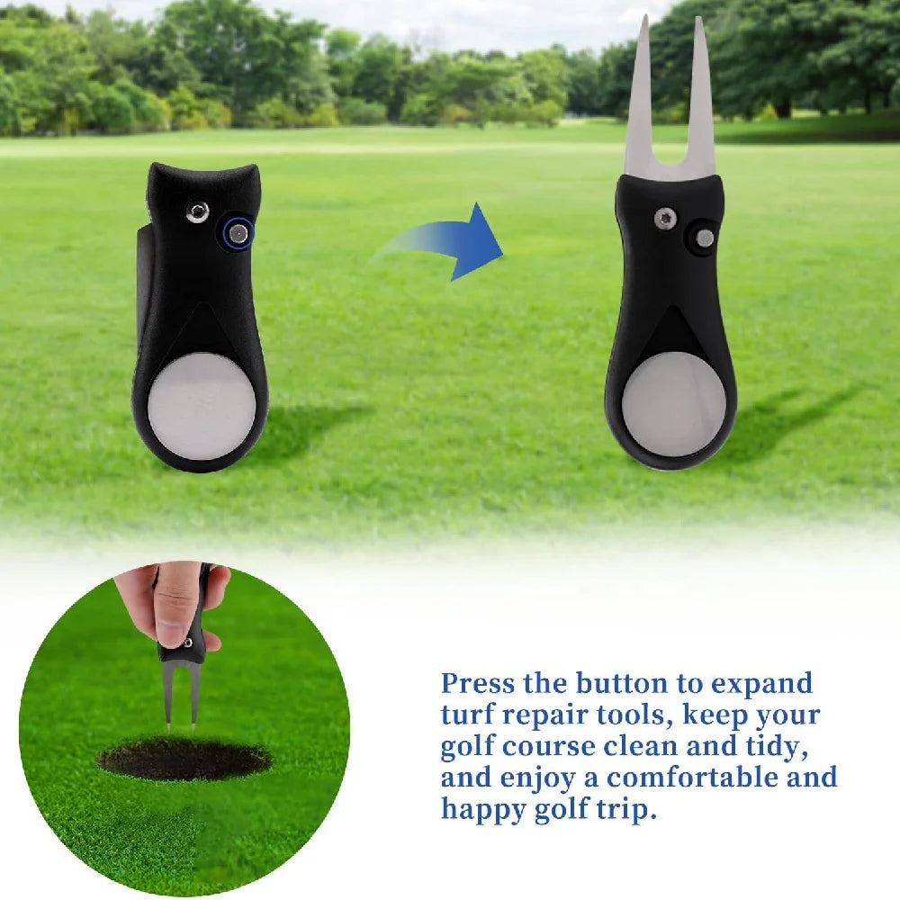 Golf Divot Repair Tool with Ball Marker
