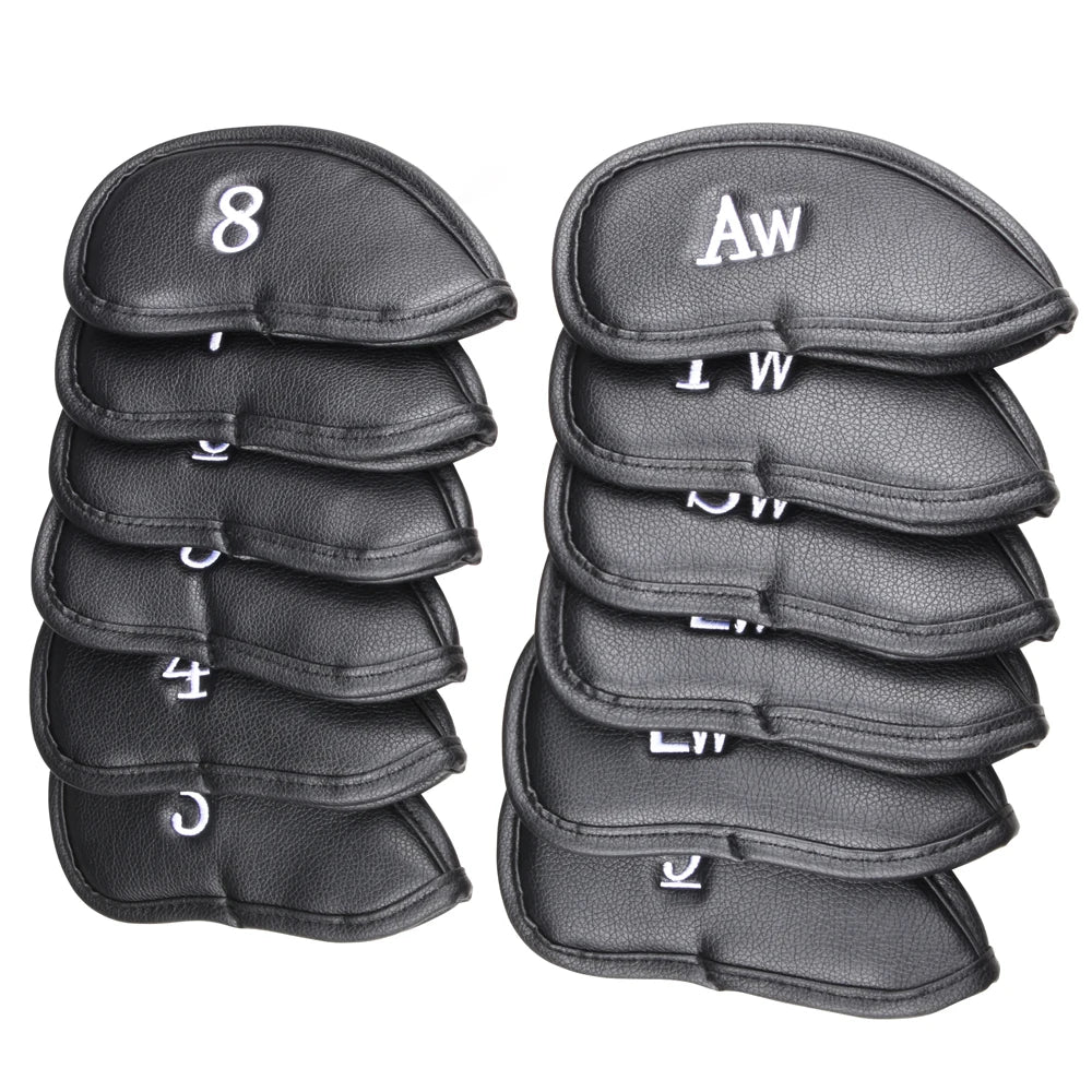 PU Golf Iron Head Covers – Set of 12