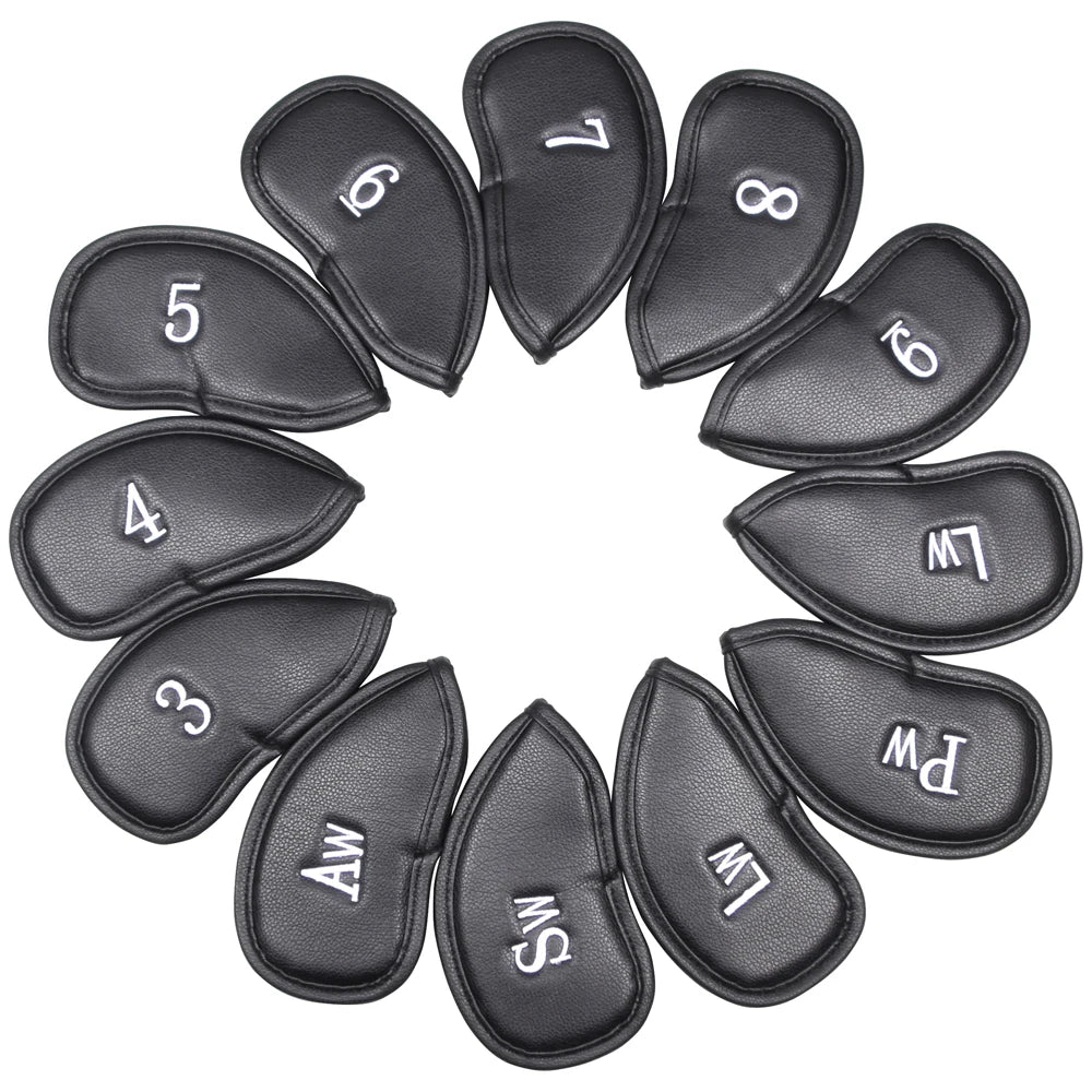 PU Golf Iron Head Covers – Set of 12